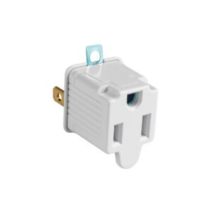 Adaptador 3 a 2, blanco, a granel, VOLTECK