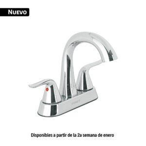 Mezcladora lavabo 4' cromo, cuello alto, palanca, FOSET AERO