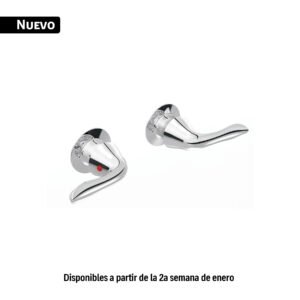 Juego 2 manerales palanca para regadera, cromo, FOSET AERO