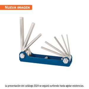 Juego de 8 llaves hexagonales mm, tipo navaja, TRUPER