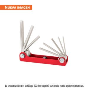Juego de 8 llaves hexagonales std, tipo navaja, TRUPER