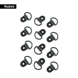12 anclajes para amarre de carga, anillo en 'D' espesor 1/8'