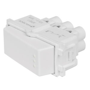 Interruptor sencillo, línea Italiana, color blanco, VOLTECK