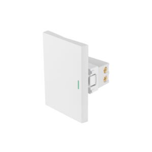 Interruptor sencillo blanco de 3 módulos, línea Lisboa