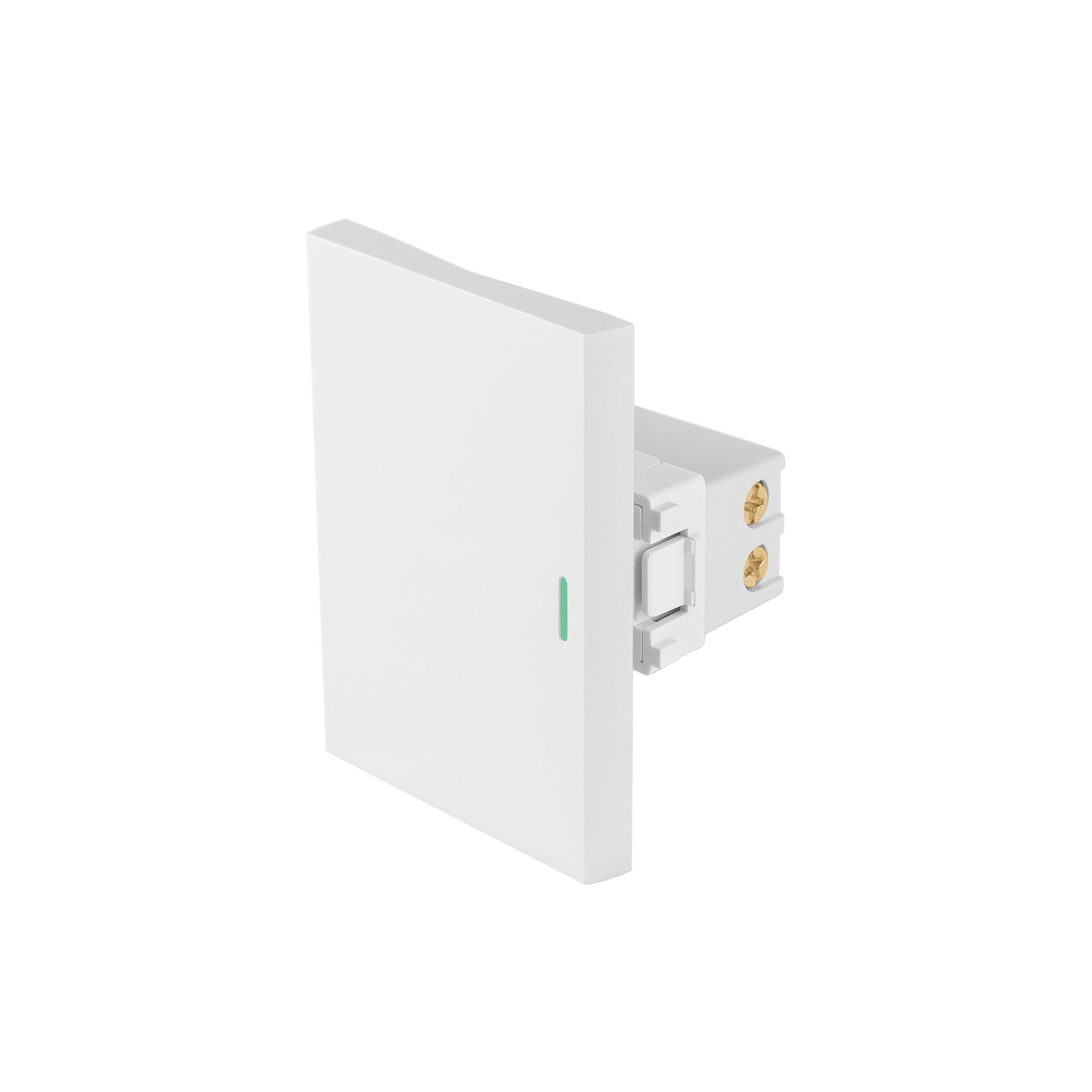 Interruptor sencillo blanco de 3 módulos, línea Lisboa
