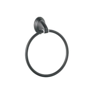 Toallero de argolla, negro, FOSET AQUA