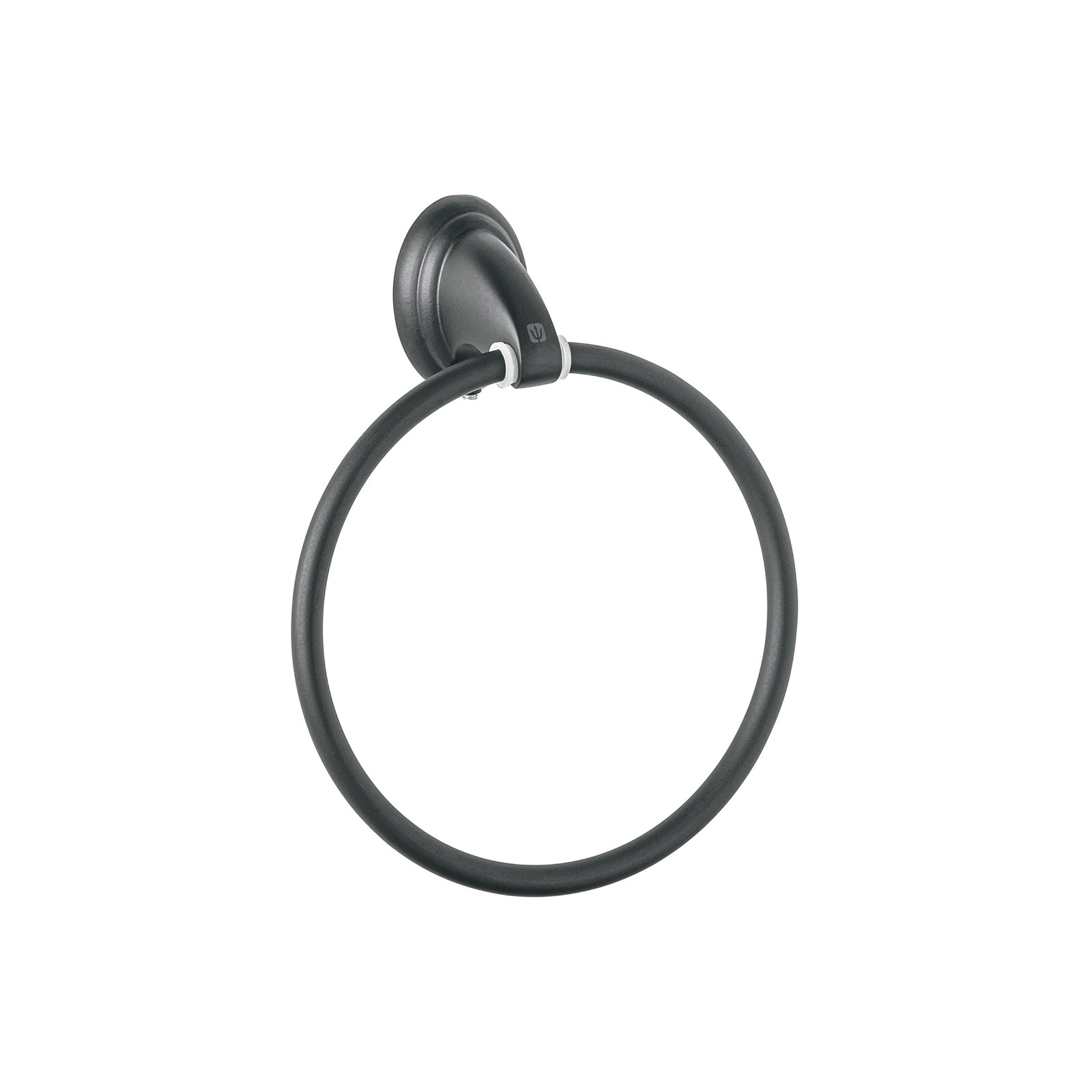 Toallero de argolla, negro, FOSET AQUA