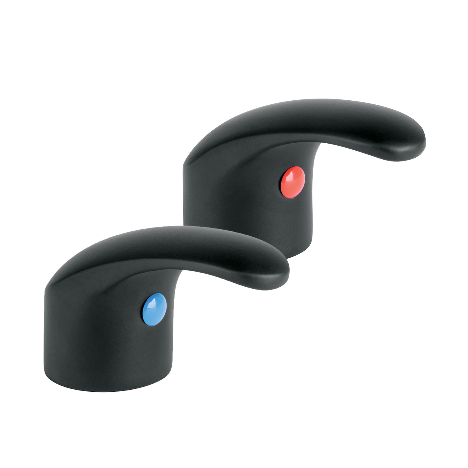 Juego manerales de palanca p/lav-fregadero,negro mate AQUA