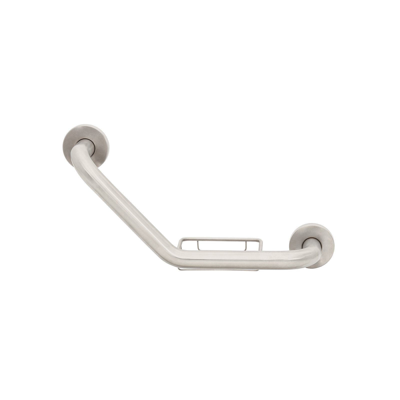 Barra angular con jabonera, acero inoxidable, 42cm, FOSET