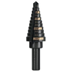 Broca escalonada óxido negro 11 escalones 1/4' a 7/8',Truper