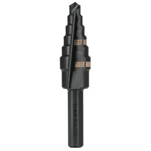 Broca escalonada óxido negro 6 escalones 3/16' a 1/2',Truper