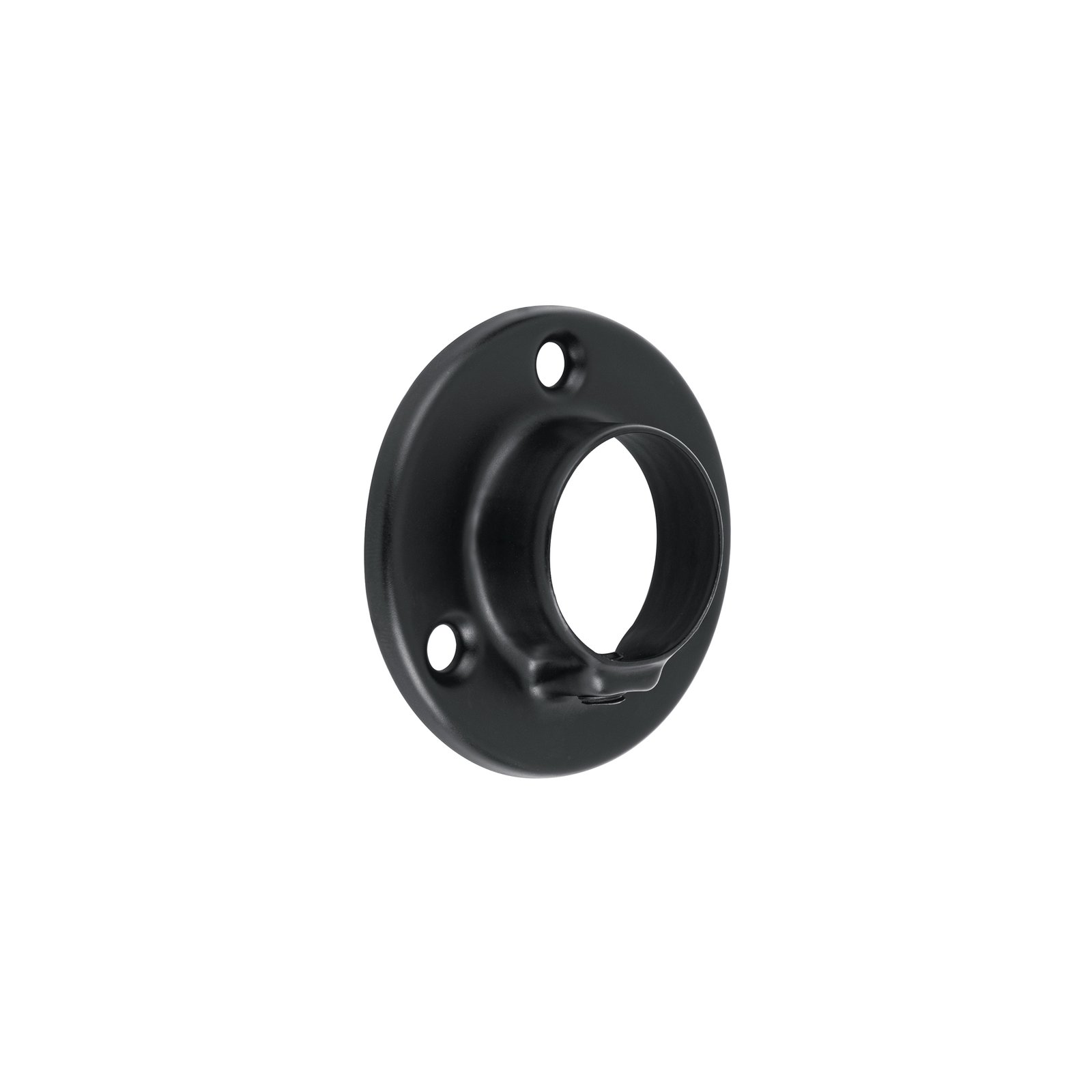 Brida negra para tubo redondo de closet, HERMEX