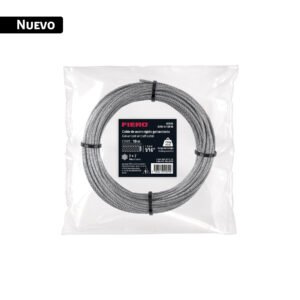 Cable rígido 1/16' x 10 m, acero galvanizado, FIERO