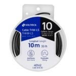 Carrete con 10 m de cable THHW-LS 10 AWG negro, VOLTECK