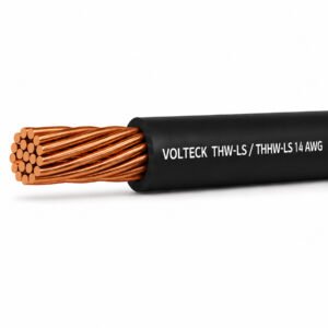 Rollo de 100 m de cable THHW-LS 14 AWG negro, VOLTECK
