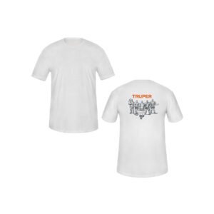 Playera cuello redondo para hombre, blanca, CH, TRUPER