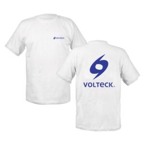 Playera cuello redondo para hombre, blanca, EG, VOLTECK