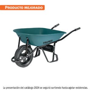 Carretilla 5 ft3 Imponchable, bastidor tubular, TRUPER