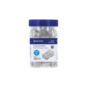 Plug RJ45 CAT6, Bote con 100 piezas, VOLTECK