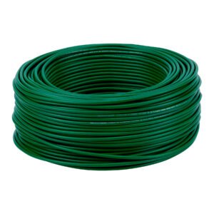 Rollo de 100 metros de cable THW CCA 12 AWG verde, BASIC