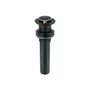 Contra para lavabo, sin rebosadero, sistema push, negro