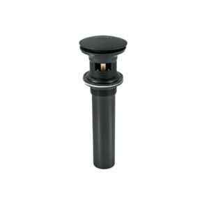Contra para lavabo, con rebosadero, tipo hongo, negro