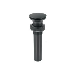 Contra para lavabo, sin rebosadero, tipo hongo, negro