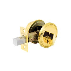 Cerrojo llave-mariposa latón brillante, llave puntos, HERMEX