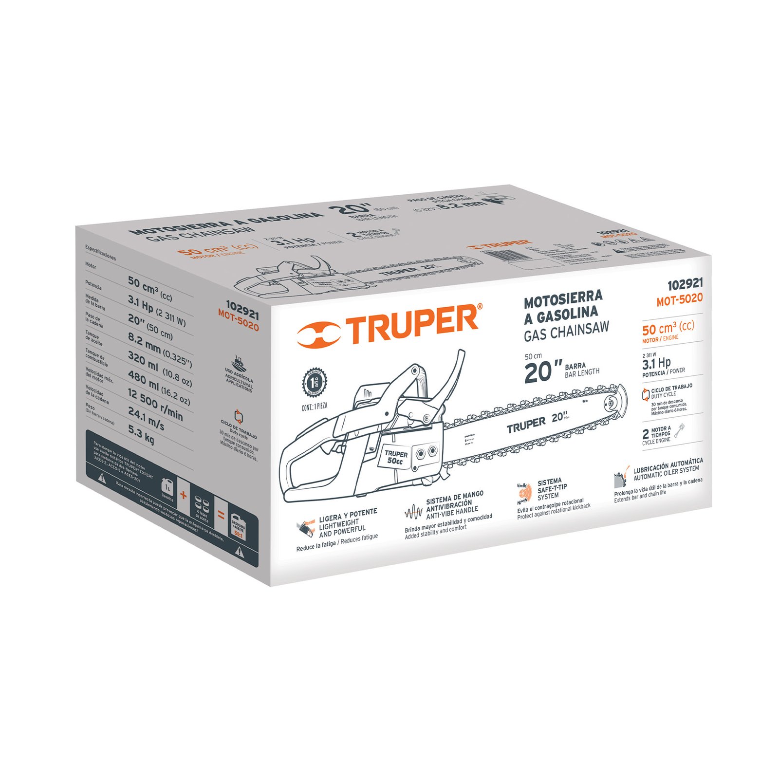 Caja de empaque de repuesto para MOT-5020, TRUPER