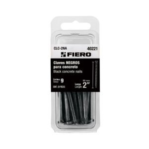 Blíster con 20 clavos negros para concreto 2', FIERO