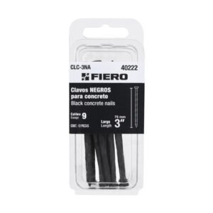 Blíster con 12 clavos negros para concreto 3', FIERO