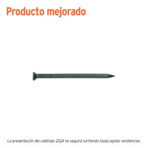 Kilo de clavos para concreto 2-1/2' negros, caja de 25 kg