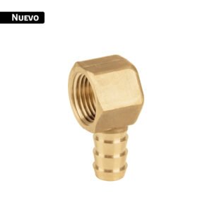 Codo estufa a 90° de latón con espiga de 3/8', FOSET