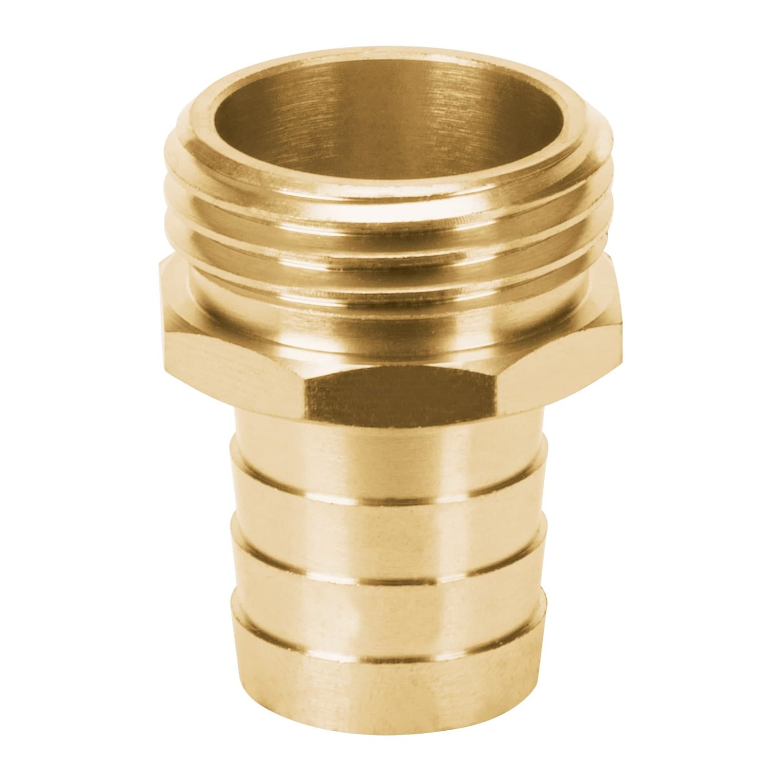 Conector 3/4' macho de latón sólido para manguera, TRUPER