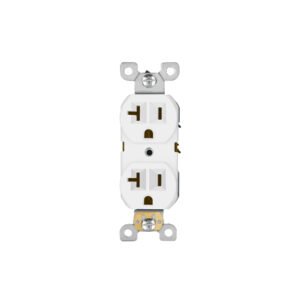Contacto dúplex, 2 polos 3 hilos, 20 A, Standard, blanco