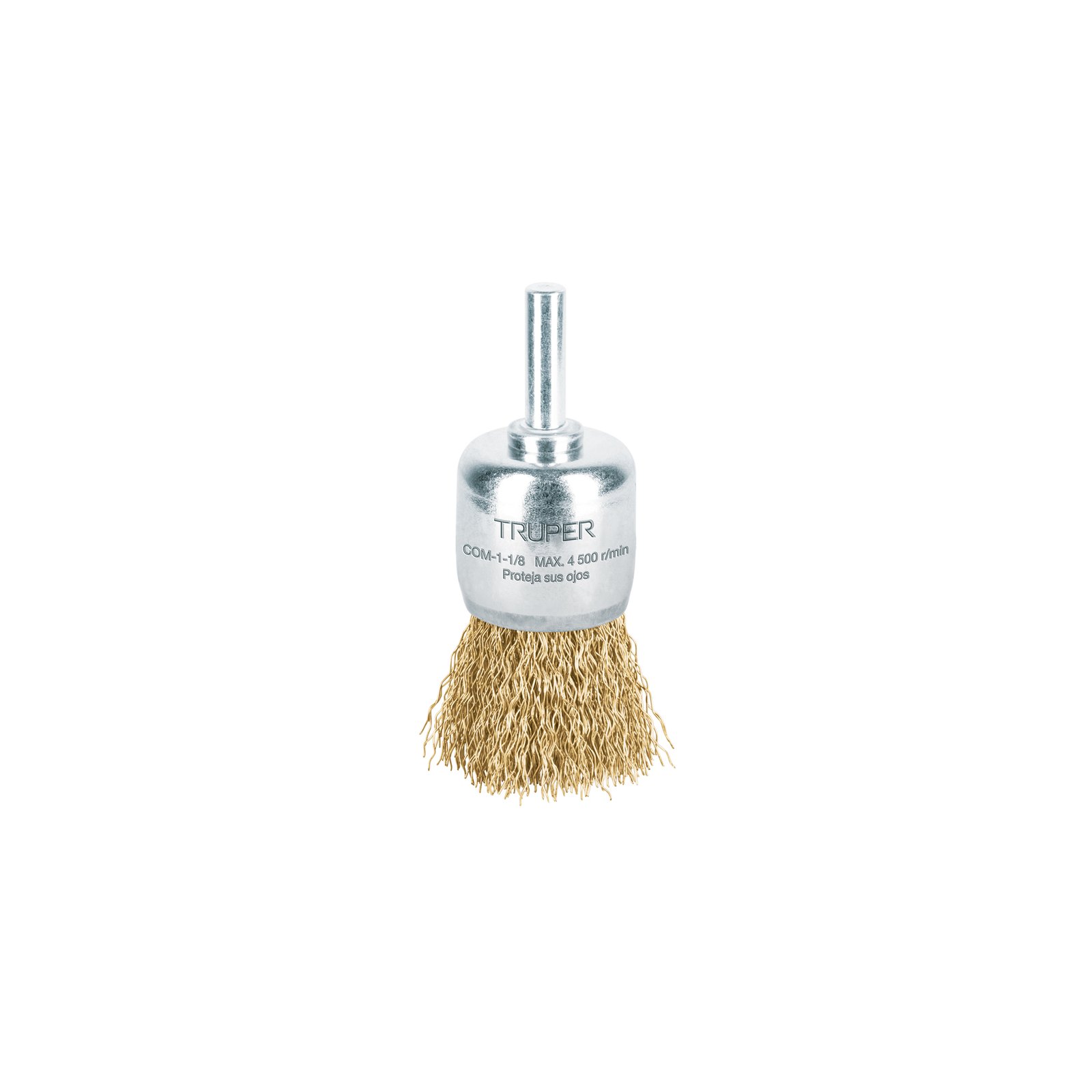 Carda tipo brocha 1-1/8' alambre grueso para taladro, TRUPER