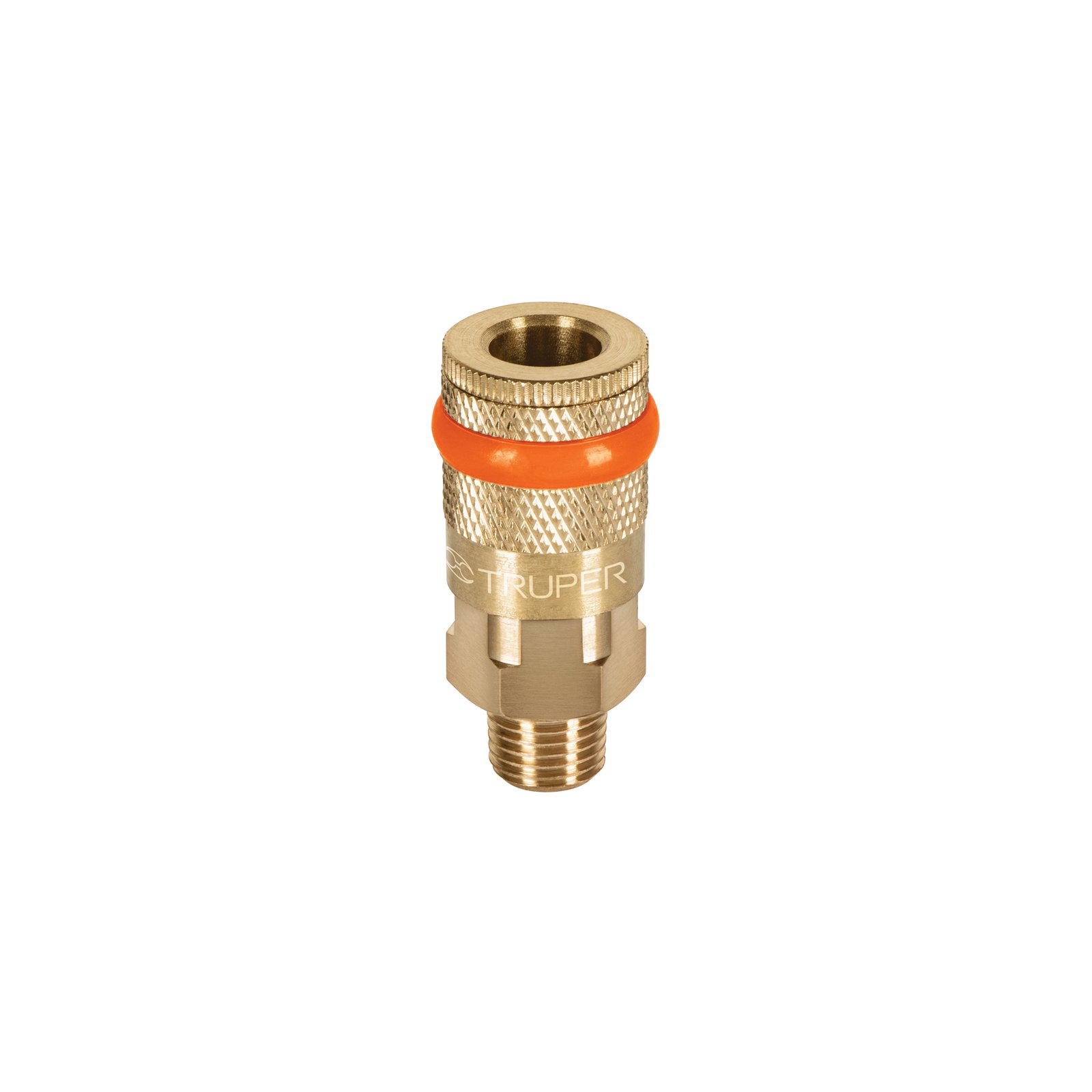 COPLE-MA-1-4.jpg Cople rápido de latón, macho, cuerda 1/4' NPT, TRUPER - Image 1