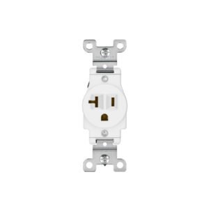 Contacto sencillo, 2 polos 3 hilos, 20 A, Standard, blanco