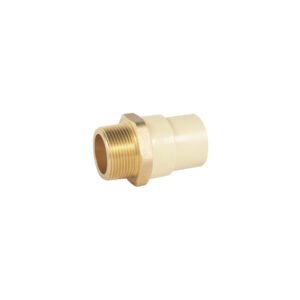 Adaptador macho de CPVC 1-1/4' con inserto y tuerca de latón