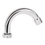 Cuello curvo para mezcladora de lavabo, cromo, BASIC