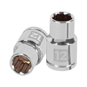 Dado de 12 mm, 12 puntas, cuadro 1/2', TRUPER