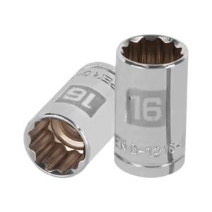 Dado de 16 mm, 12 puntas, cuadro 1/2', TRUPER