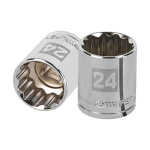Dado de 24 mm, 12 puntas, cuadro 1/2', TRUPER