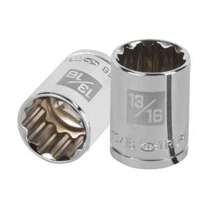 Dado de 13/16', 12 puntas, cuadro 1/2', TRUPER