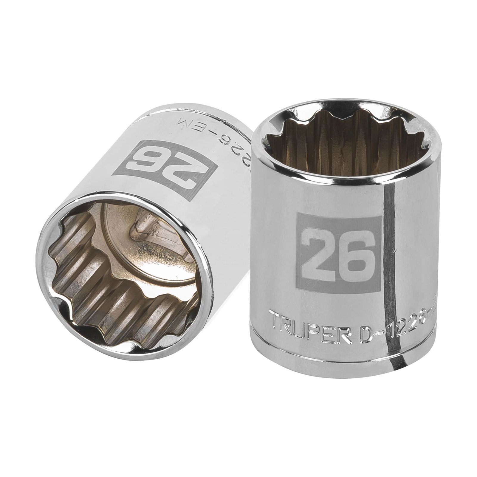 Dado de 26 mm, 12 puntas, cuadro 1/2', TRUPER