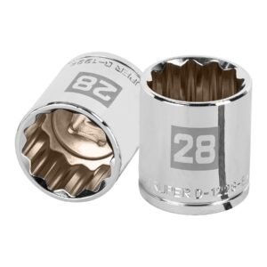 Dado de 28 mm, 12 puntas, cuadro 1/2', TRUPER