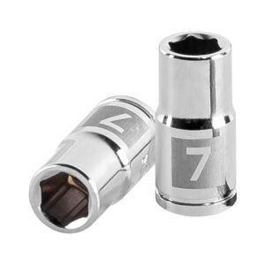 Dado de 7 mm, 6 puntas, cuadro 1/4', TRUPER