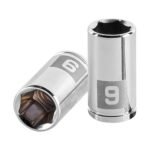 Dado de 9 mm, 6 puntas, cuadro 1/4', TRUPER