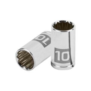Dado de 10 mm, 12 puntas, cuadro 1/4', TRUPER