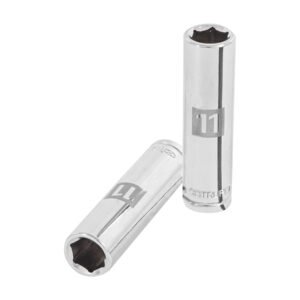 Dado largo de 11 mm, 6 puntas, cuadro 3/8', TRUPER